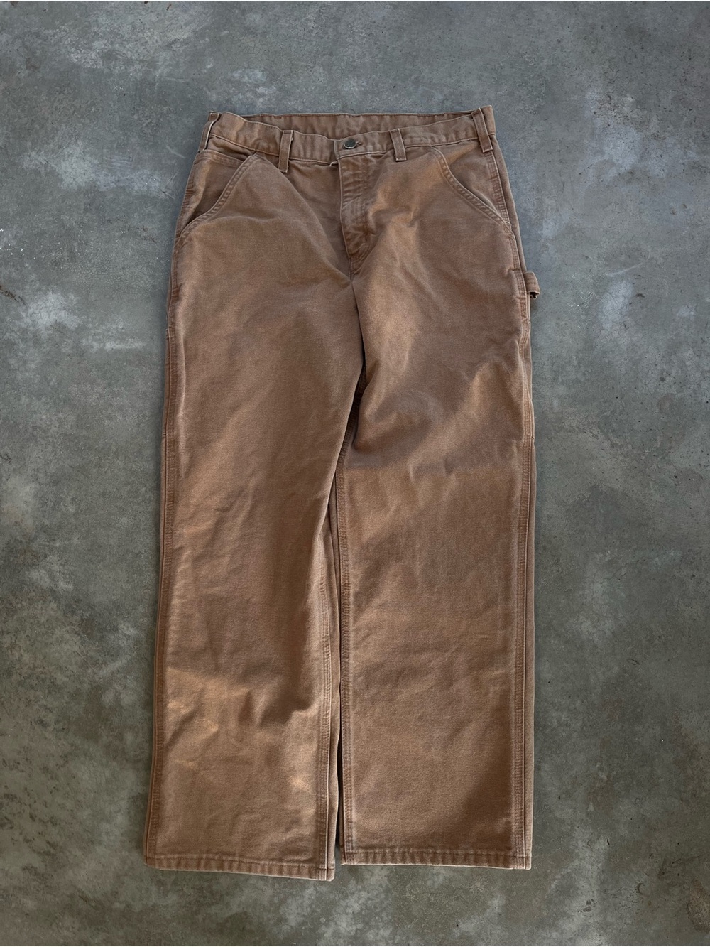 Carhartt khaki Men's Duck Carpenter Pants - Picture 2 of 7